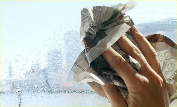 Pranje prozora novinama