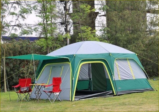Šator za kampiranje s prozorima