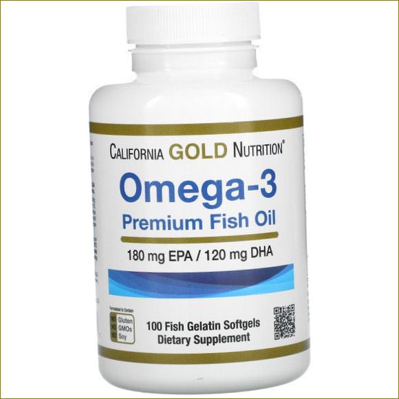 Omega-3, riblje ulje vrhunske kvalitete, 100 ribljih želatinskih kapsula