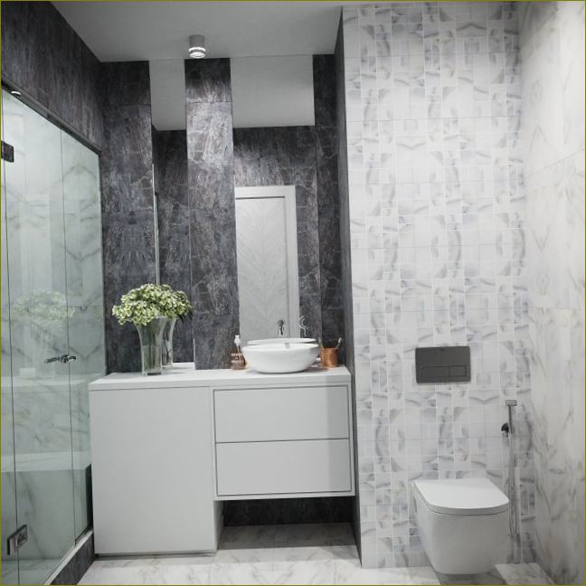 Fotografija 9: dizajn kupaonice s tušem: 30 modernih opcija
