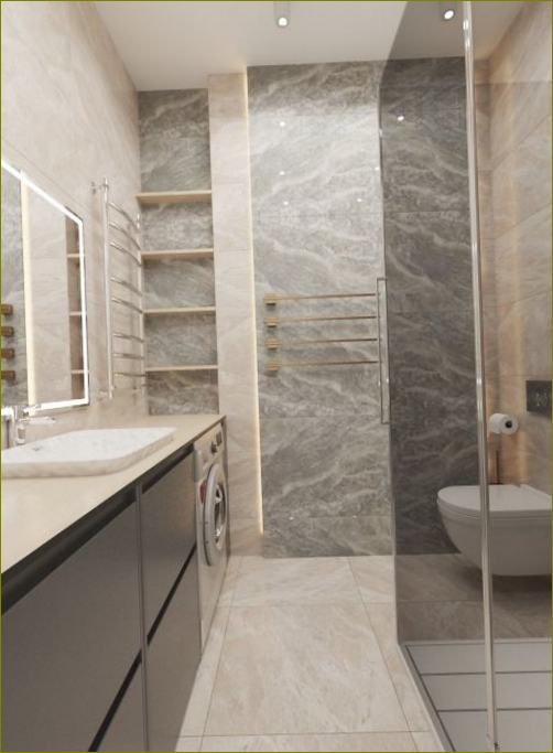 Fotografija 23: dizajn kupaonice s tušem: 30 modernih opcija