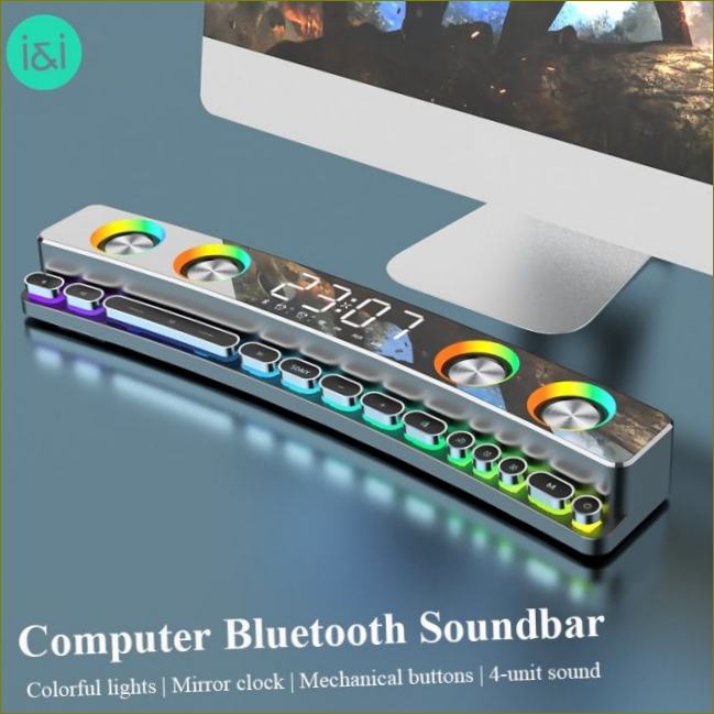 Bežični Gaming 3600mAh zvučnik, Soundbar s Aina, 3 apa Stereo Sub, apa, apa, kućni sat, Soundbar, računalni glasni zvučnik / prijenosni zvučnici|| Aliekspress